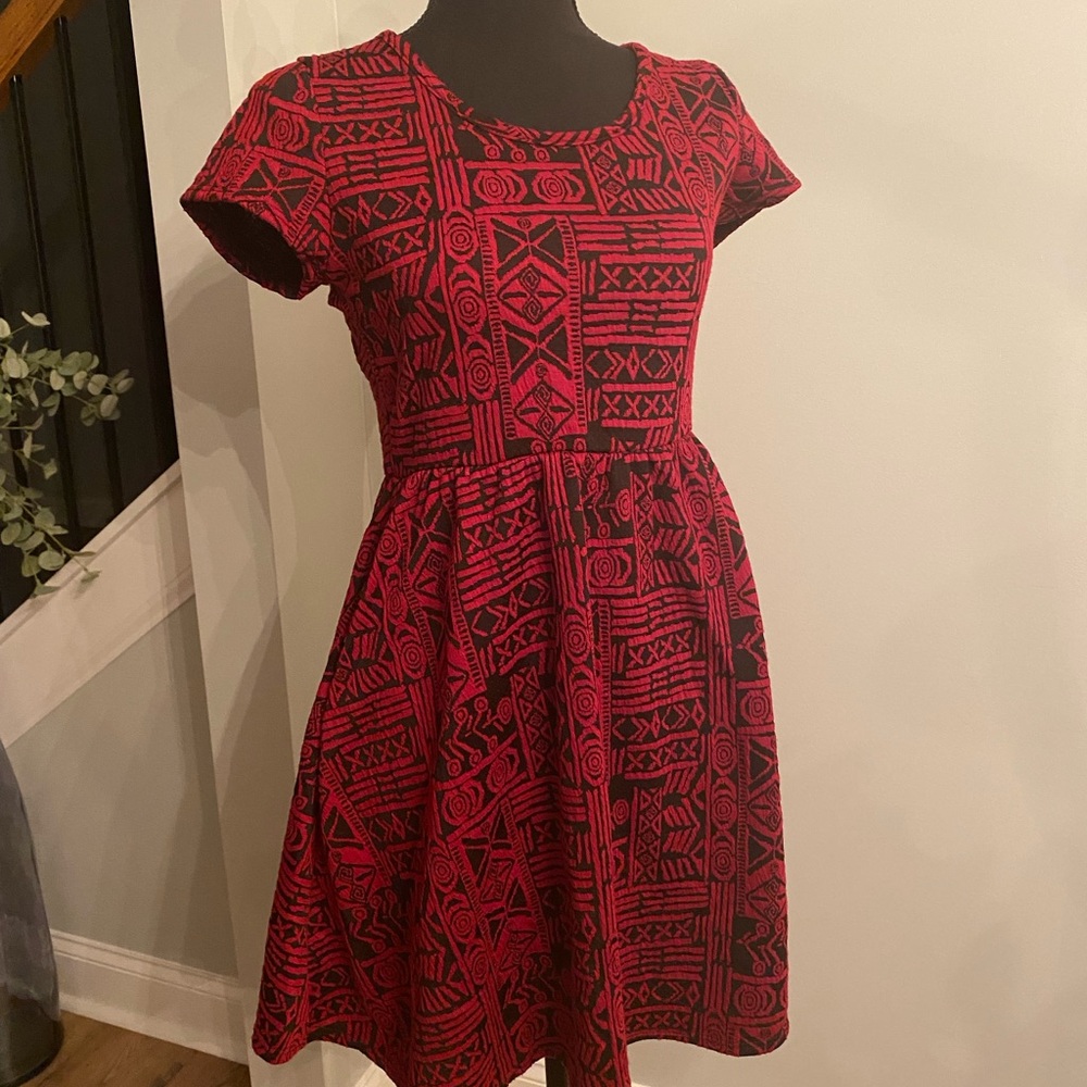 French Atmosphere Black With Red Dress Size Medium